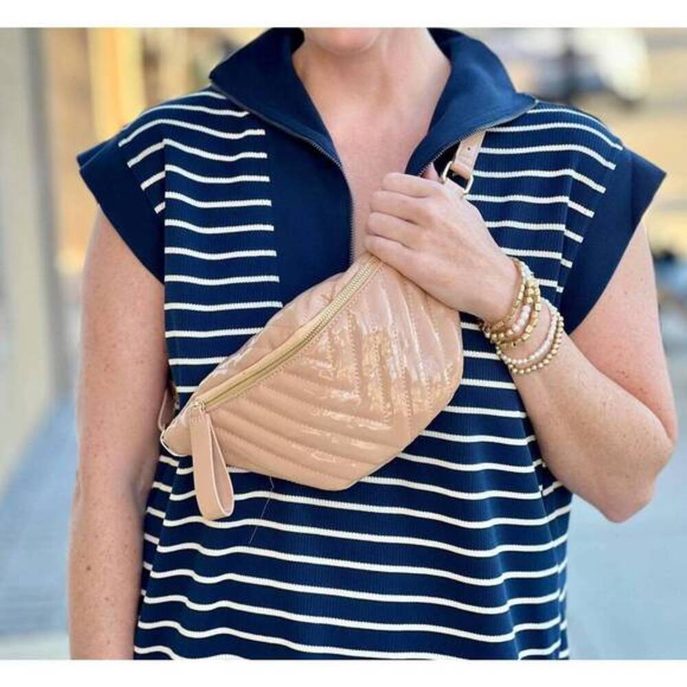 Quilted Sling Belt Bag Fanny Pack Caroline Hill Charlotte Quilted Sling Bag NWT